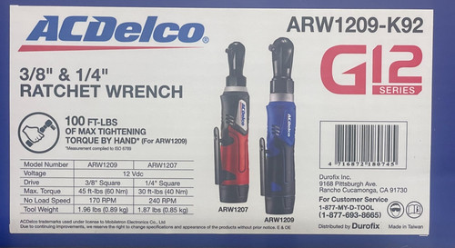 Acdelco g12 cordless - cordless, ratchet
